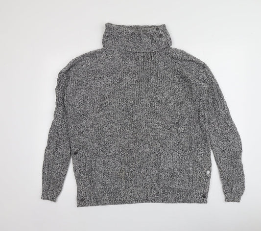 NEXT Womens Grey Roll Neck  Cotton Pullover Jumper Size S