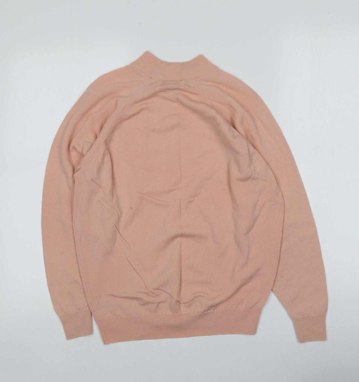Hodgson Womens Pink High Neck  Wool Pullover Jumper Size 38