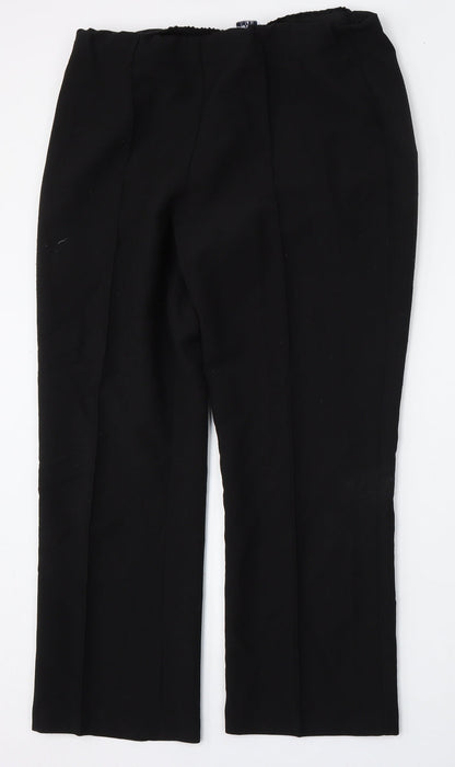 Classics Womens Black  Polyester Trousers  Size 14 L27 in Regular