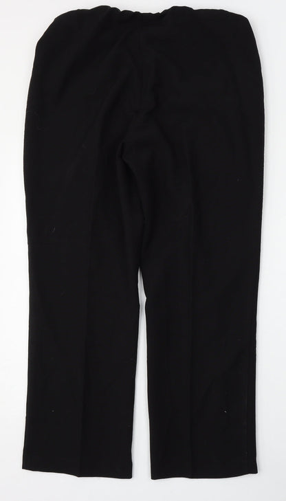 Classics Womens Black  Polyester Trousers  Size 14 L27 in Regular