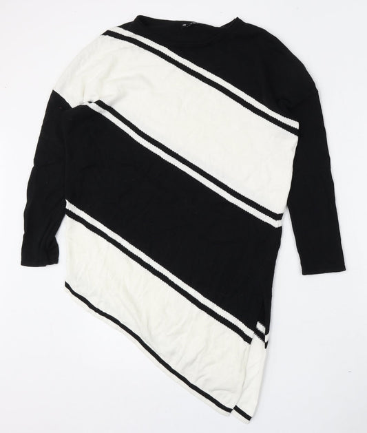 Marble Womens Multicoloured Round Neck  Cotton Pullover Jumper Size XS