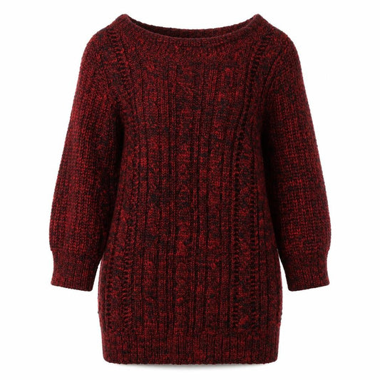 Oasis Womens Red Round Neck  Acrylic Pullover Jumper Size XS