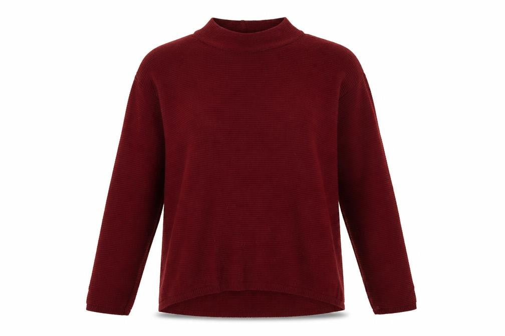 New Look Womens Red Round Neck  Acrylic Pullover Jumper Size 8