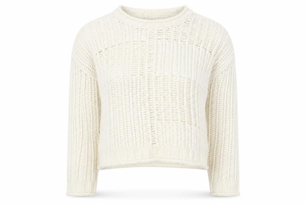 New Look Womens Beige Round Neck  Acrylic Pullover Jumper Size M