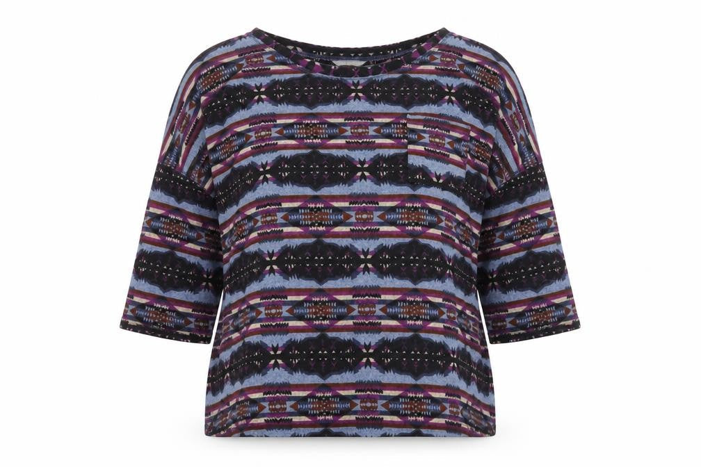 Marks & Spencer Womens Multicoloured Round Neck Geometric Acrylic Pullover Jumper Size 2XL