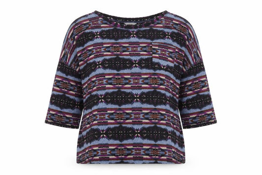 Marks & Spencer Womens Multicoloured Round Neck Geometric Acrylic Pullover Jumper Size 2XL