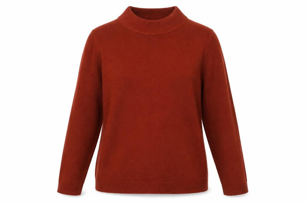 Papaya Womens Orange Round Neck  Acrylic Pullover Jumper Size 12