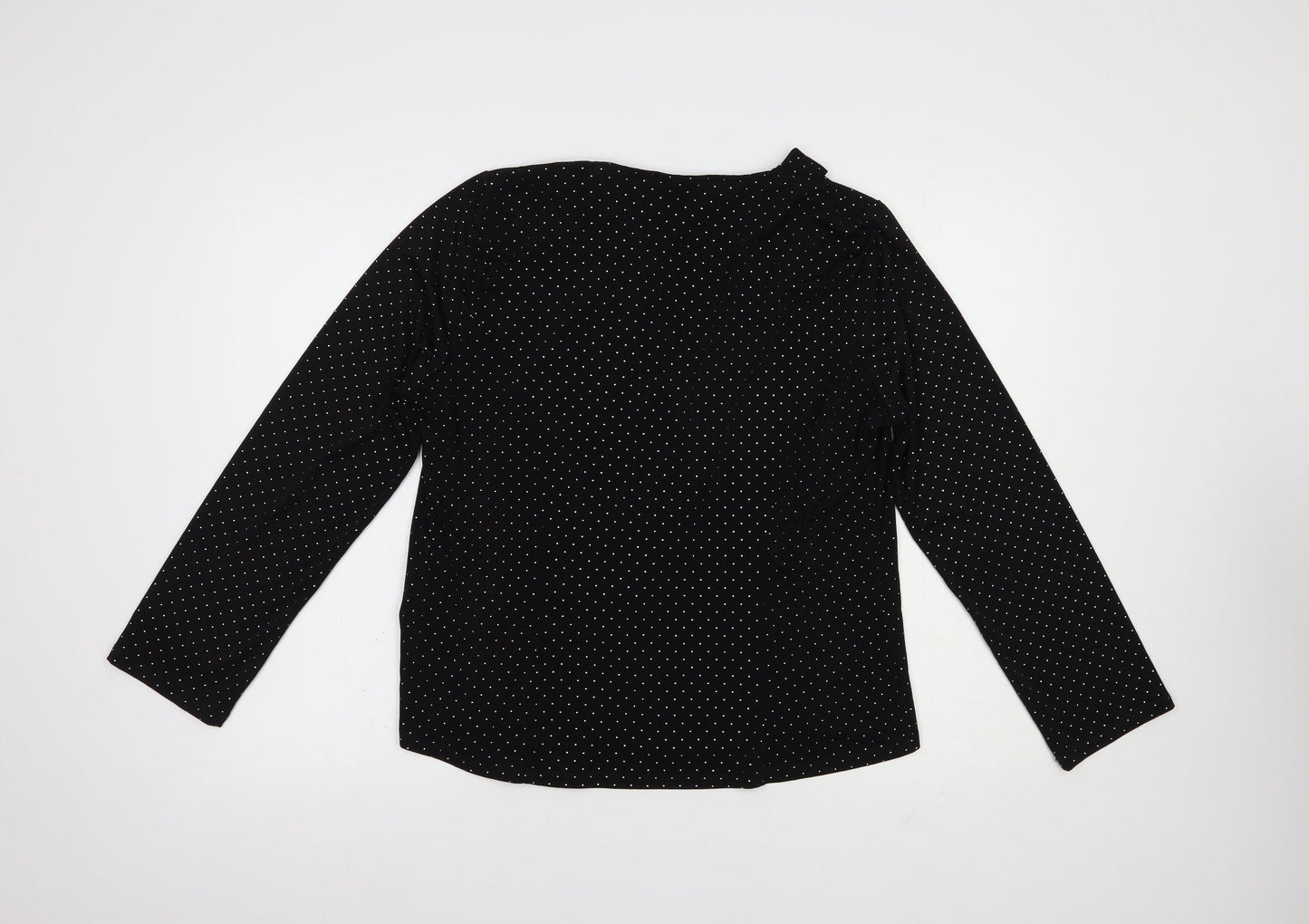 Wallis Womens Black  Polyester Kimono Blouse Size M V-Neck