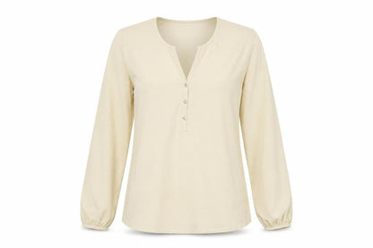 ESPRIT Womens Beige  Polyester Basic Blouse Size 12 V-Neck