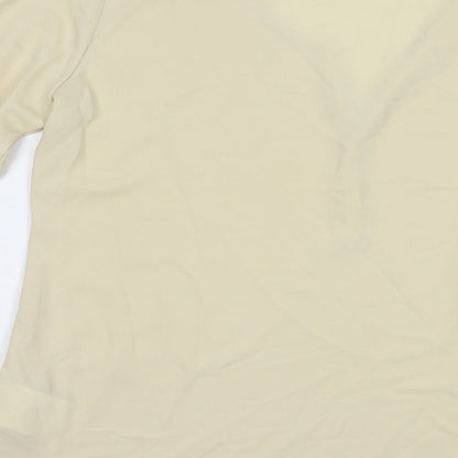 ESPRIT Womens Beige  Polyester Basic Blouse Size 12 V-Neck