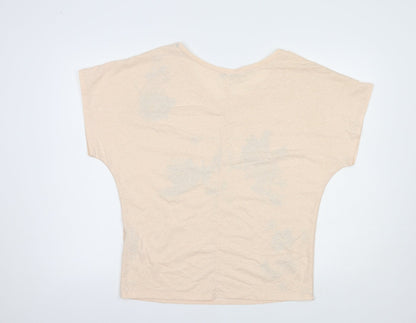 ESPRIT Womens Pink  Polyester Basic Blouse Size S V-Neck