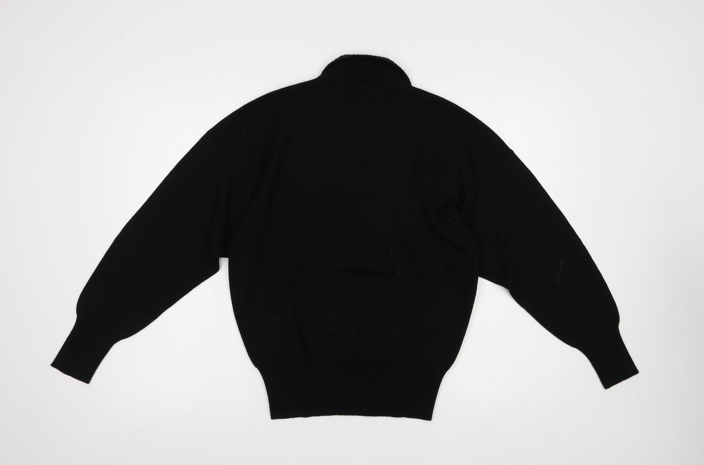 Escorpion Womens Black Collared  Acrylic Pullover Jumper Size 16