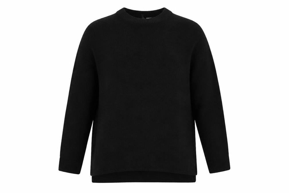 H&M Womens Black Crew Neck  Acrylic Pullover Jumper Size S