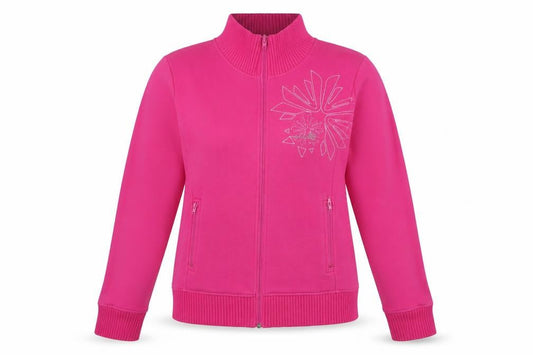 Rossignol Womens Pink  Cotton Full Zip Sweatshirt Size M  Zip