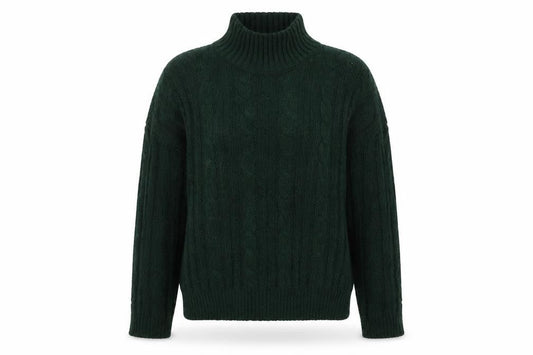 Peacocks Womens Green Round Neck  Acrylic Pullover Jumper Size M