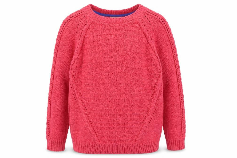 Marks & Spencer Womens Pink Round Neck  Cotton Pullover Jumper Size 8