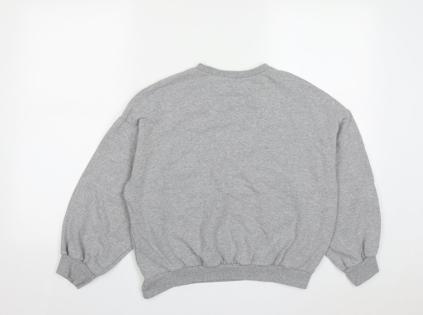 Nasty Gal Womens Grey  Cotton Pullover Sweatshirt Size 4