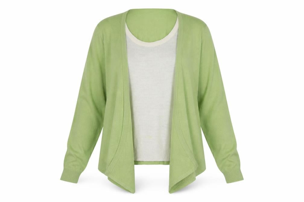 Wardrobe Womens Green Scoop Neck  Acrylic Pullover Jumper Size 28