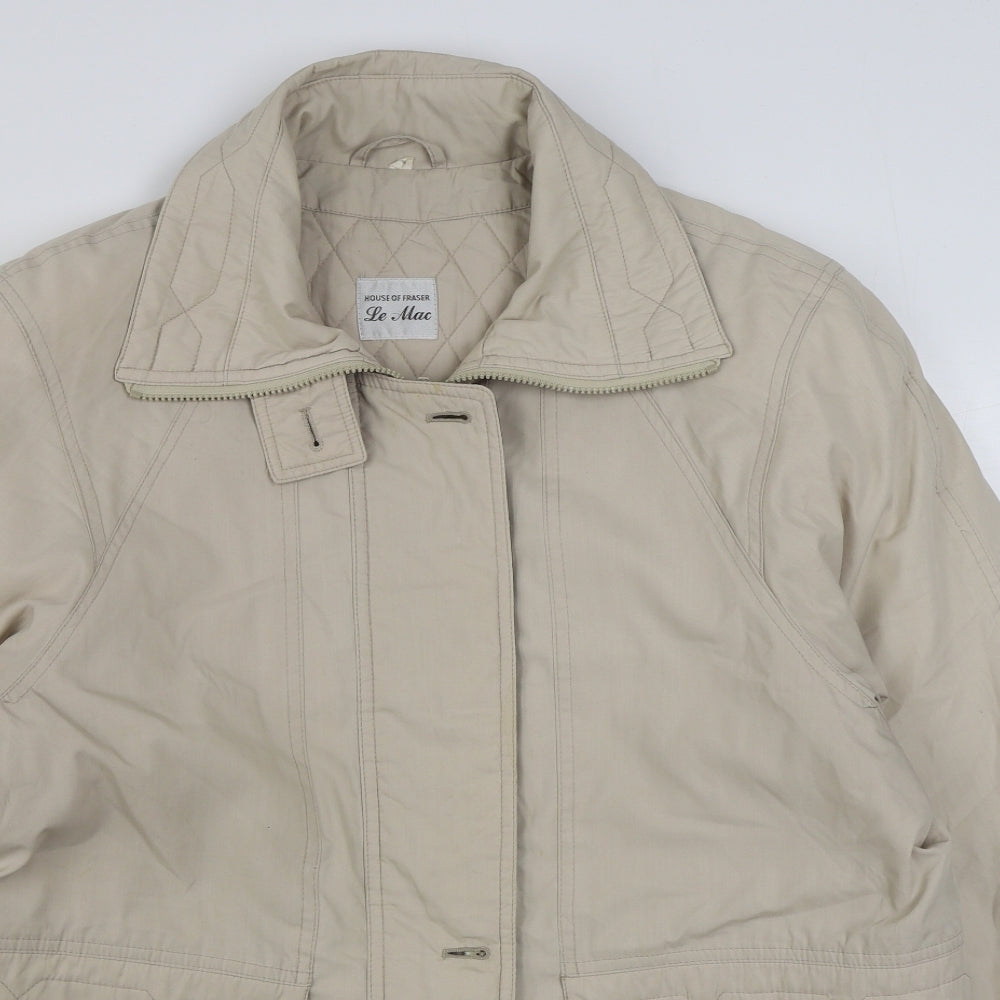 House of Fraser Womens Beige   Jacket  Size 14  Zip