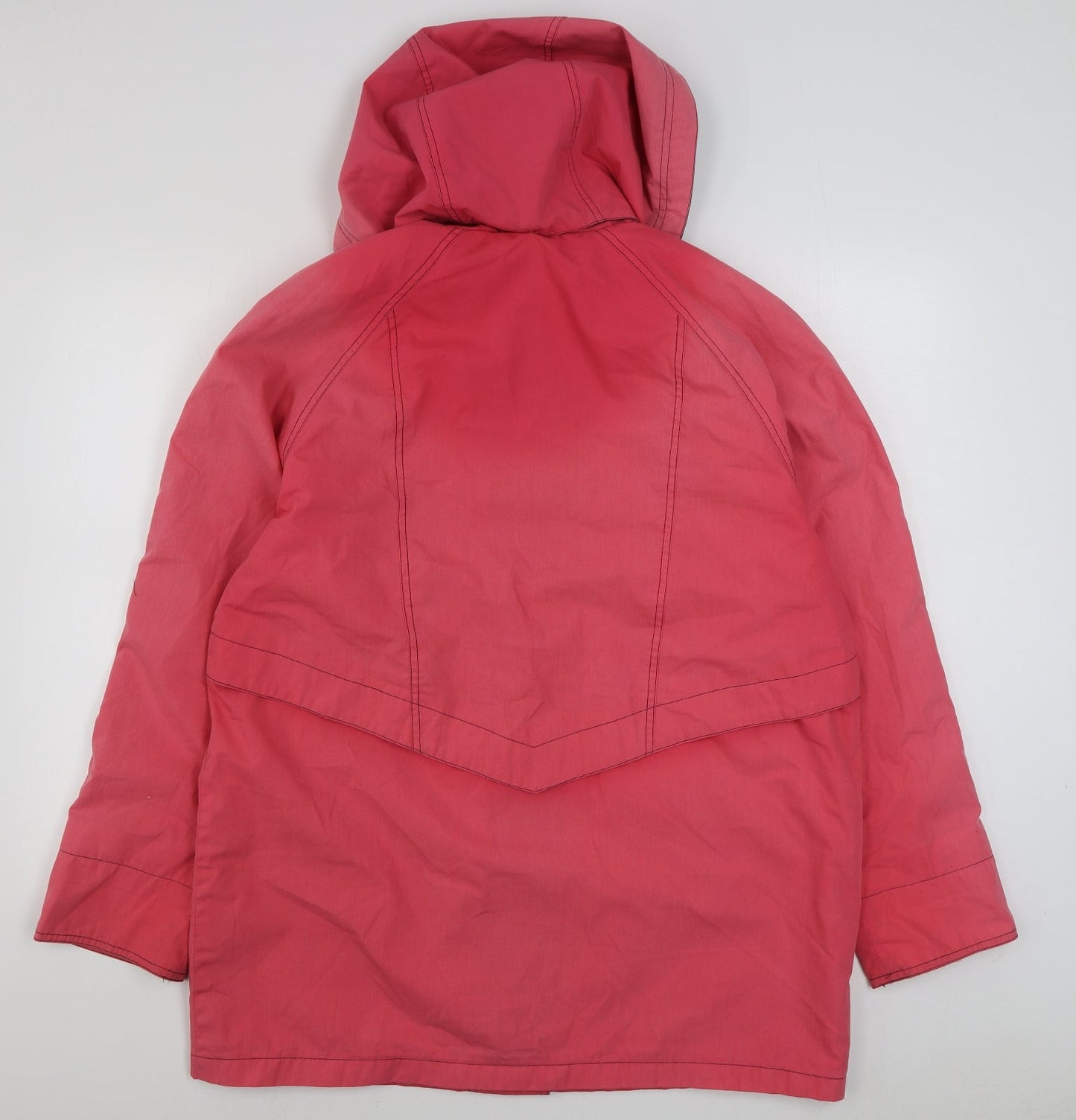YS Womens Pink   Overcoat Coat Size L  Zip