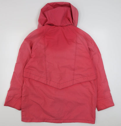 YS Womens Pink   Overcoat Coat Size L  Zip