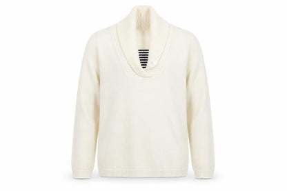 Impressions Mens White Collared  Acrylic Pullover Jumper Size M