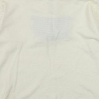 Impressions Mens White Collared  Acrylic Pullover Jumper Size M