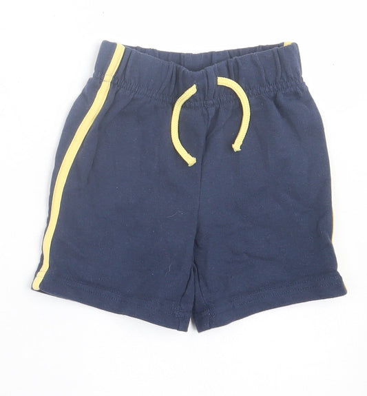 Primark Boys Blue  Cotton Cropped Trousers Size 9-12 Months  Tie - Shorts