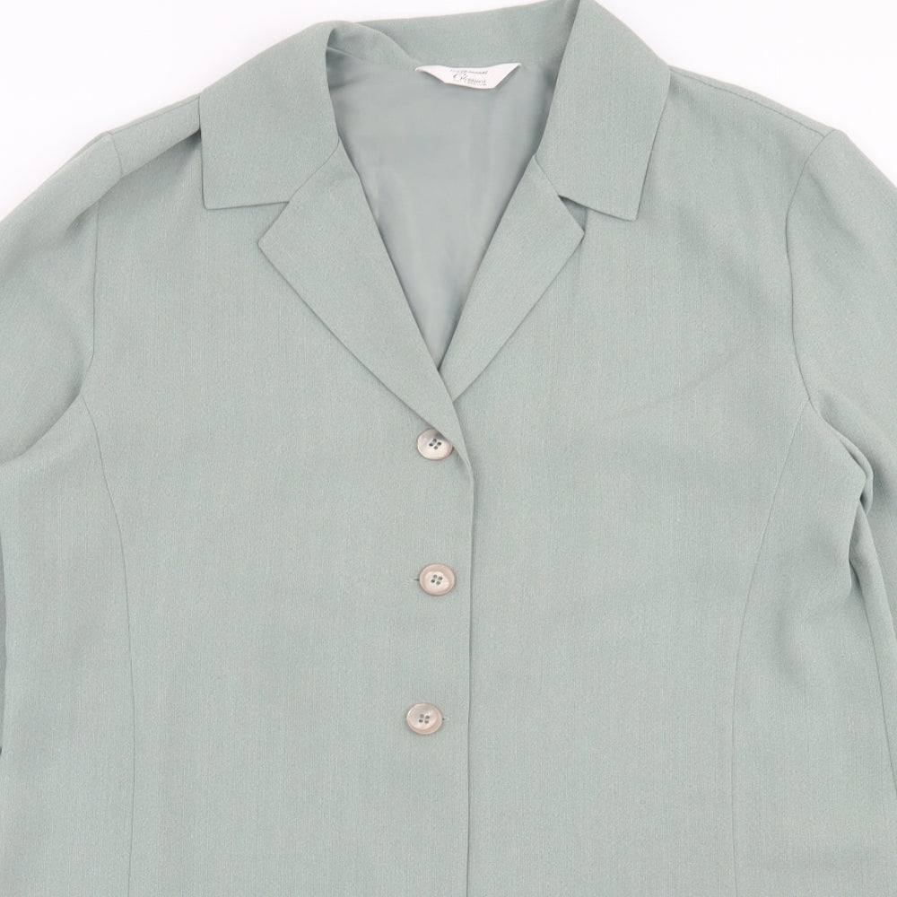 St.Bernard Womens Green   Jacket Blazer Size 14  Button