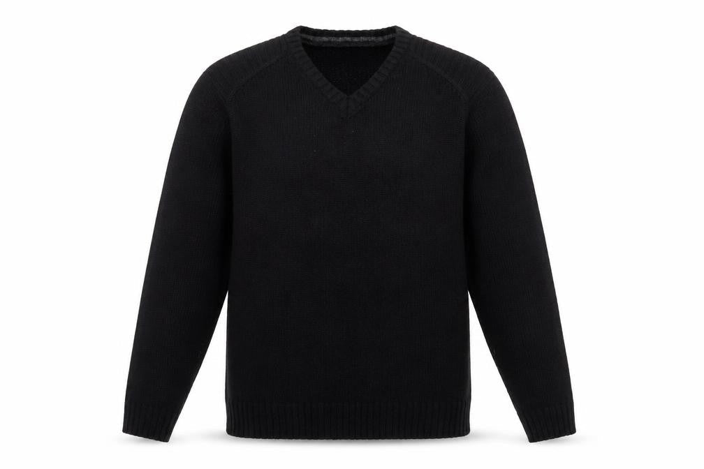 Kensington Eastside Mens Blue V-Neck  Acrylic Pullover Jumper Size L