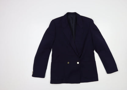 St Michael Womens Blue Jacket Blazer Size 10 Button