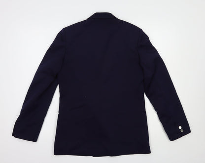 St Michael Womens Blue Jacket Blazer Size 10 Button