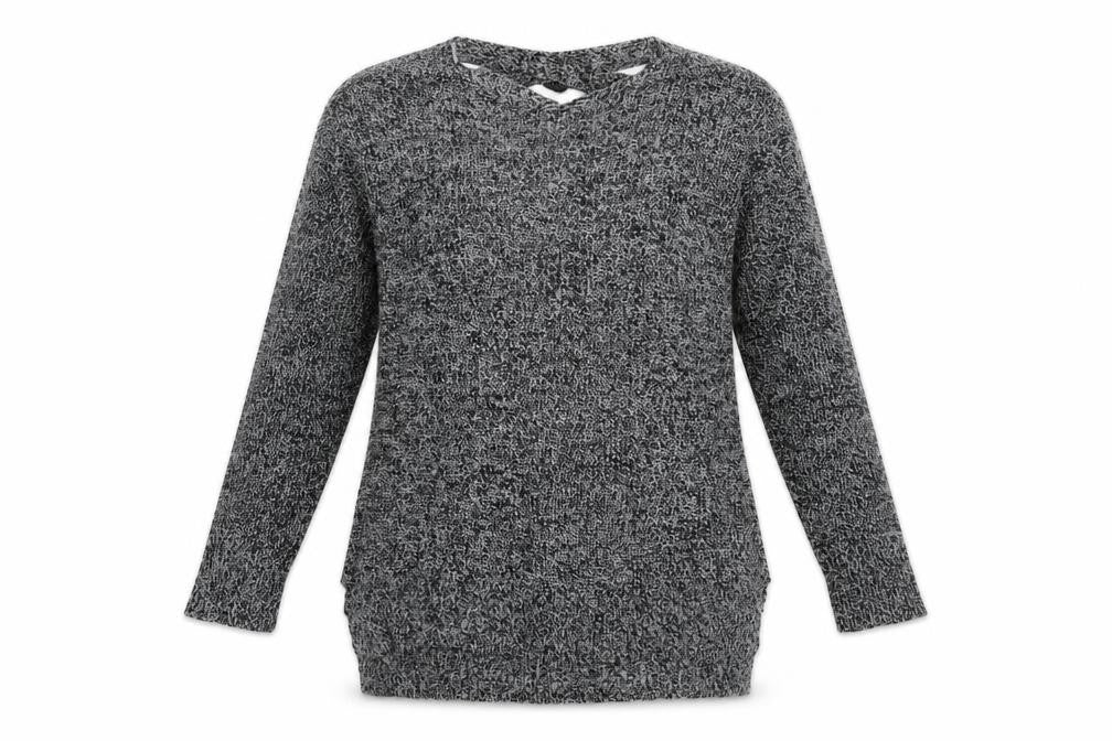 Pep & Co Womens Grey Boat Neck  Acrylic Pullover Jumper Size 14