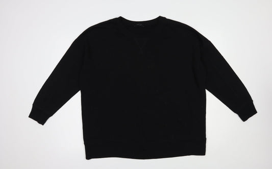 New Look Womens Black  Polyester Pullover Sweatshirt Size 20  Pullover