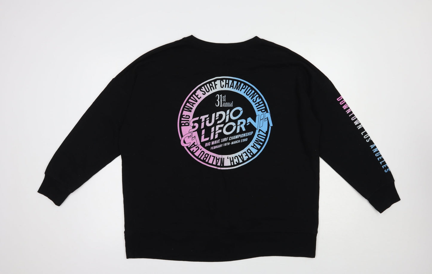 New Look Womens Black  Polyester Pullover Sweatshirt Size 20  Pullover