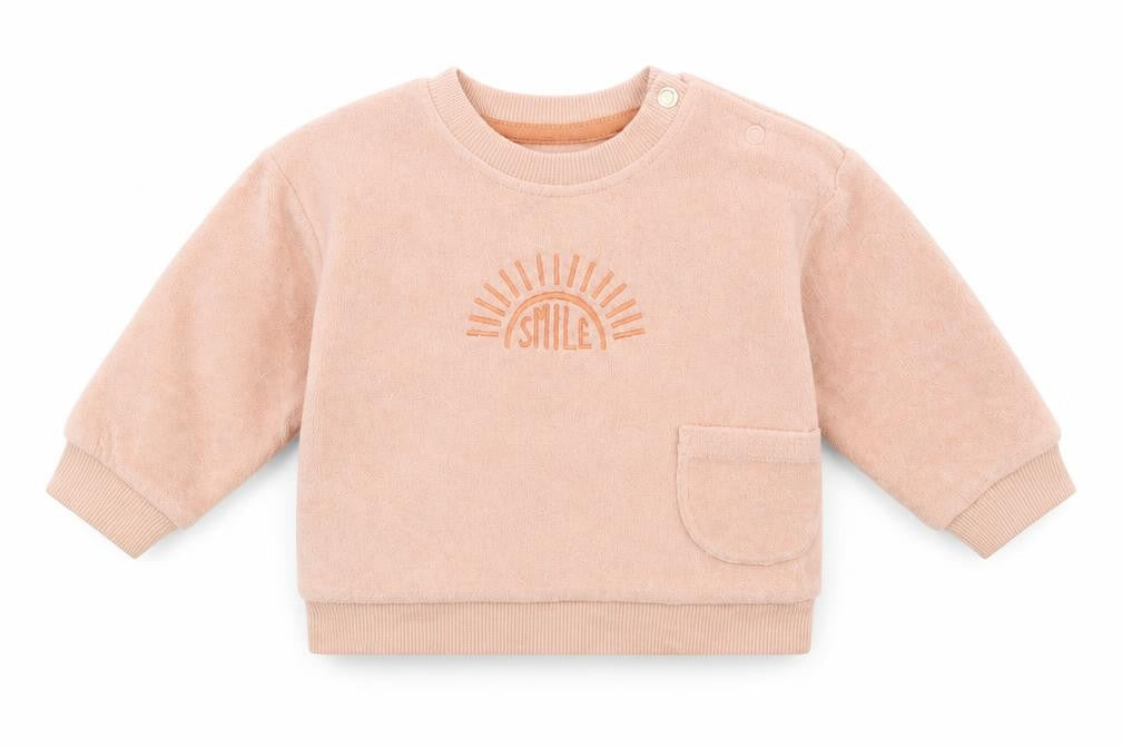 Nutmeg Baby Pink  Cotton Pullover Jumper Size 3-6 Months  Snap - Smile