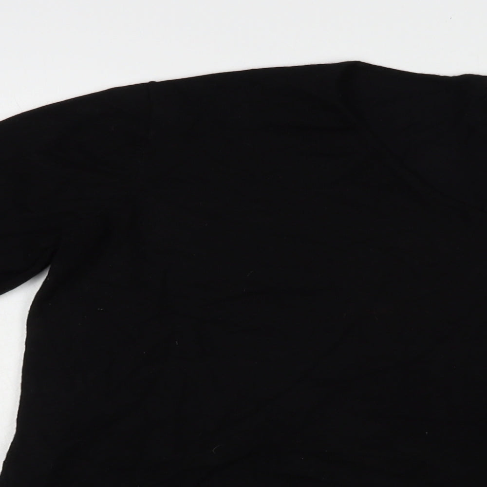 Michele Hope Womens Black V-Neck  Viscose Pullover Jumper Size 16