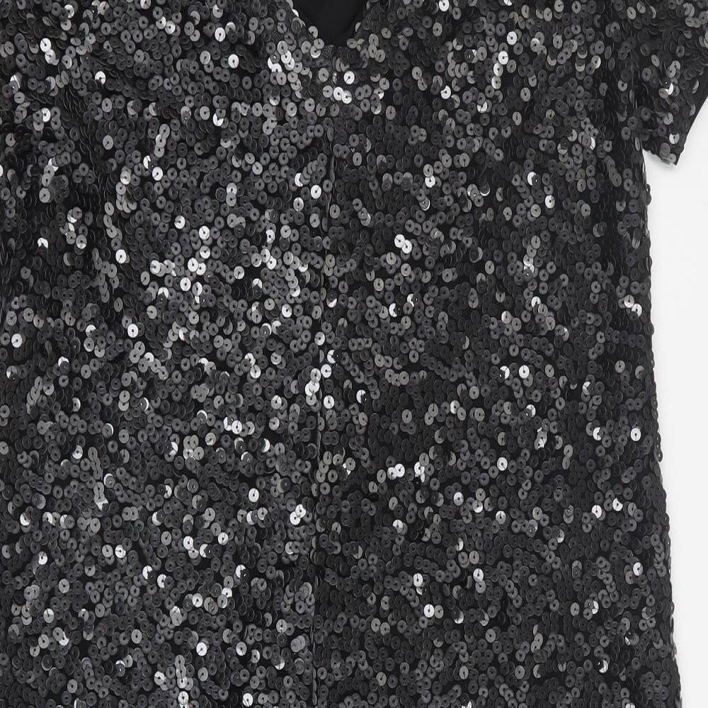 NEXT Womens Black  Nylon A-Line  Size 10  Round Neck Pullover