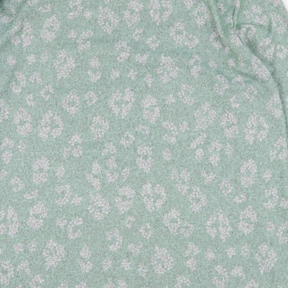 Love Leisure Womens Green Round Neck Geometric Polyester Pullover Jumper Size 16