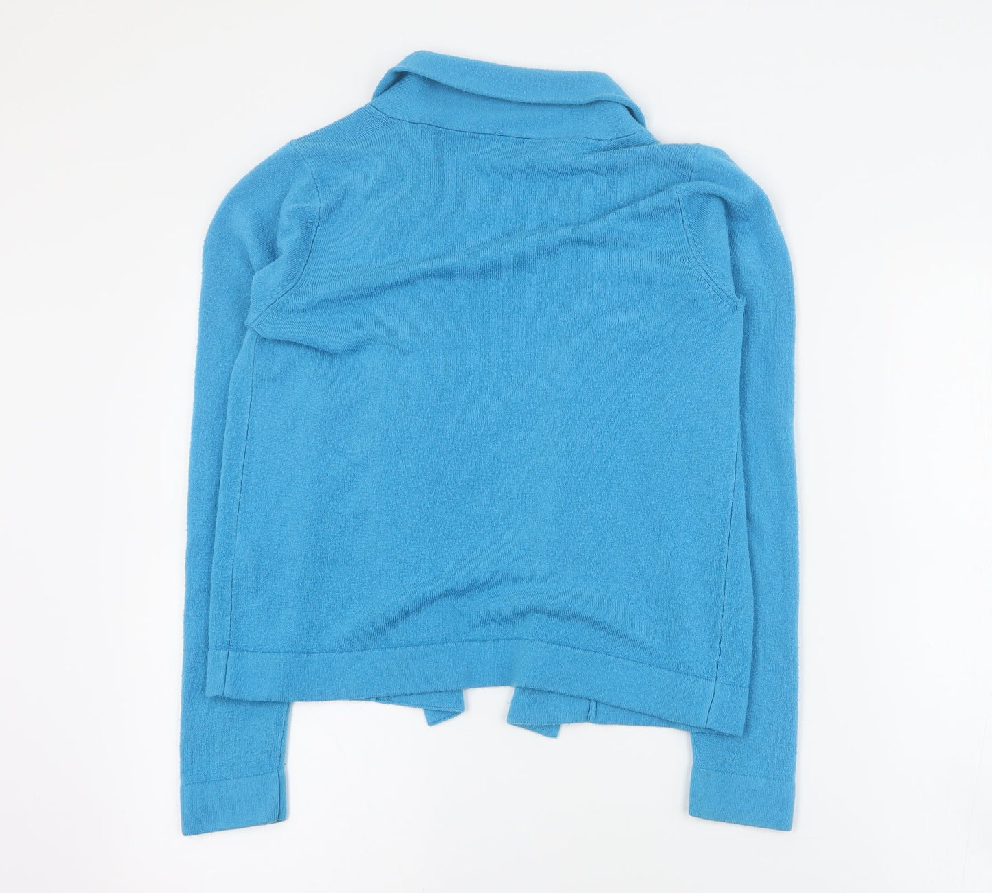 Papaya Womens Blue V-Neck  Acrylic Cardigan Jumper Size 8