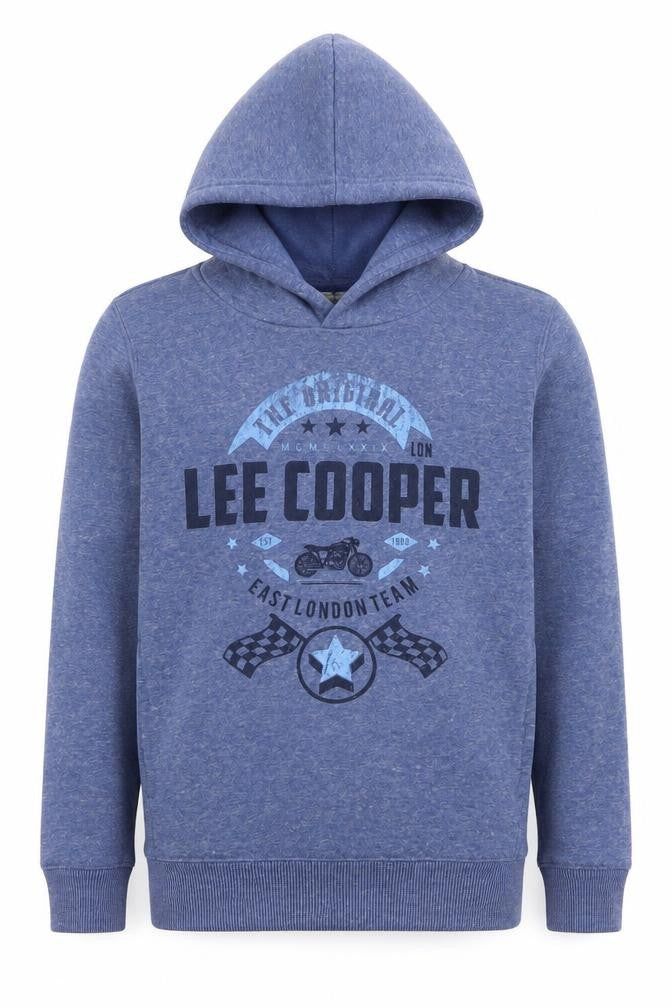 Lee Cooper Boys Blue  Polyester Pullover Hoodie Size M  Pullover