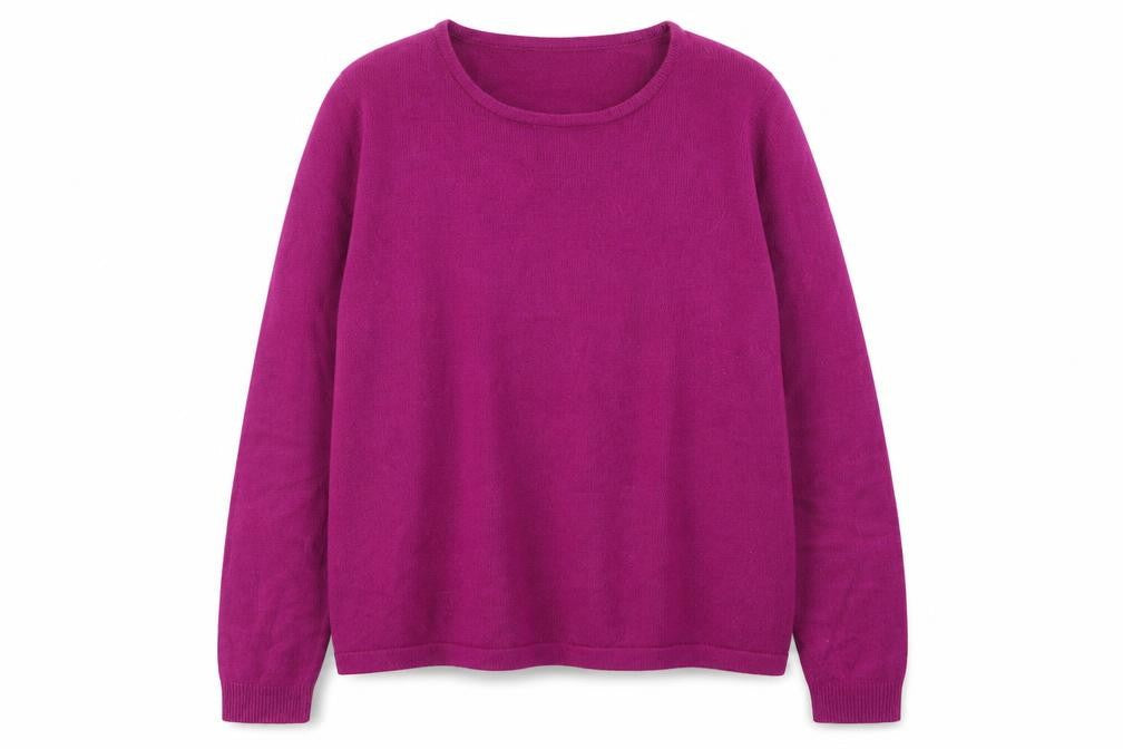 Paramour Womens Purple Round Neck  Acrylic Pullover Jumper Size M
