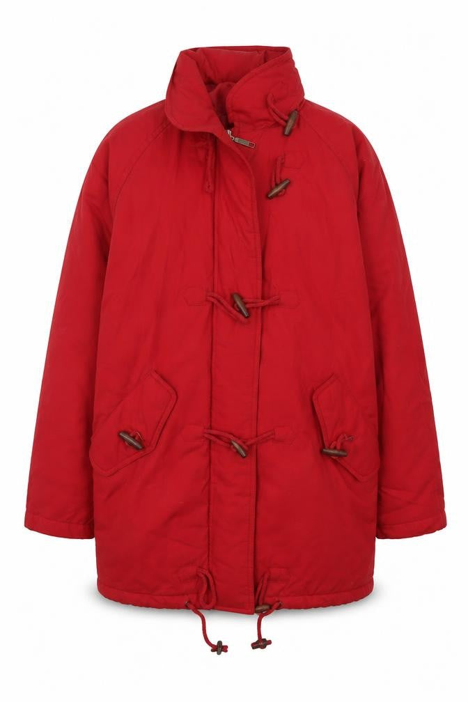 Essentials Womens Red   Overcoat Coat Size 10