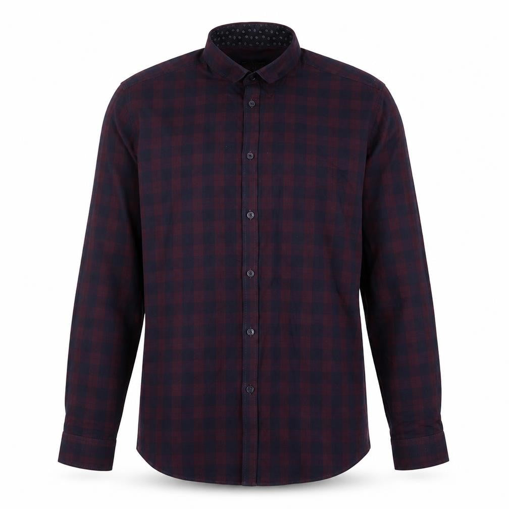 Taylor & Wright Mens Multicoloured Plaid Cotton  Button-Up Size 15.5 Collared