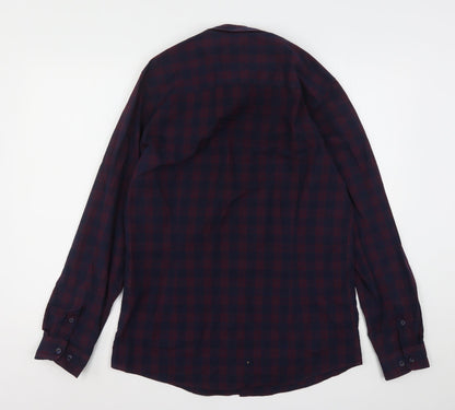 Taylor & Wright Mens Multicoloured Plaid Cotton  Button-Up Size 15.5 Collared
