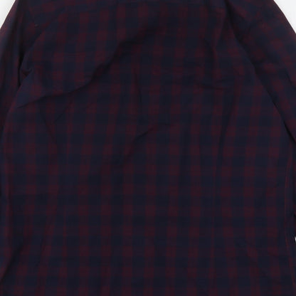 Taylor & Wright Mens Multicoloured Plaid Cotton  Button-Up Size 15.5 Collared