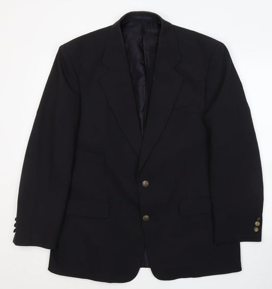 Greenwoods Classic Mens Black  Polyacrylate Fibre Jacket Suit Jacket Size L