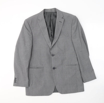 SCOTT&TAYLOR Mens Grey  Polyester Jacket Suit Jacket Size M