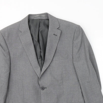 SCOTT&TAYLOR Mens Grey  Polyester Jacket Suit Jacket Size M