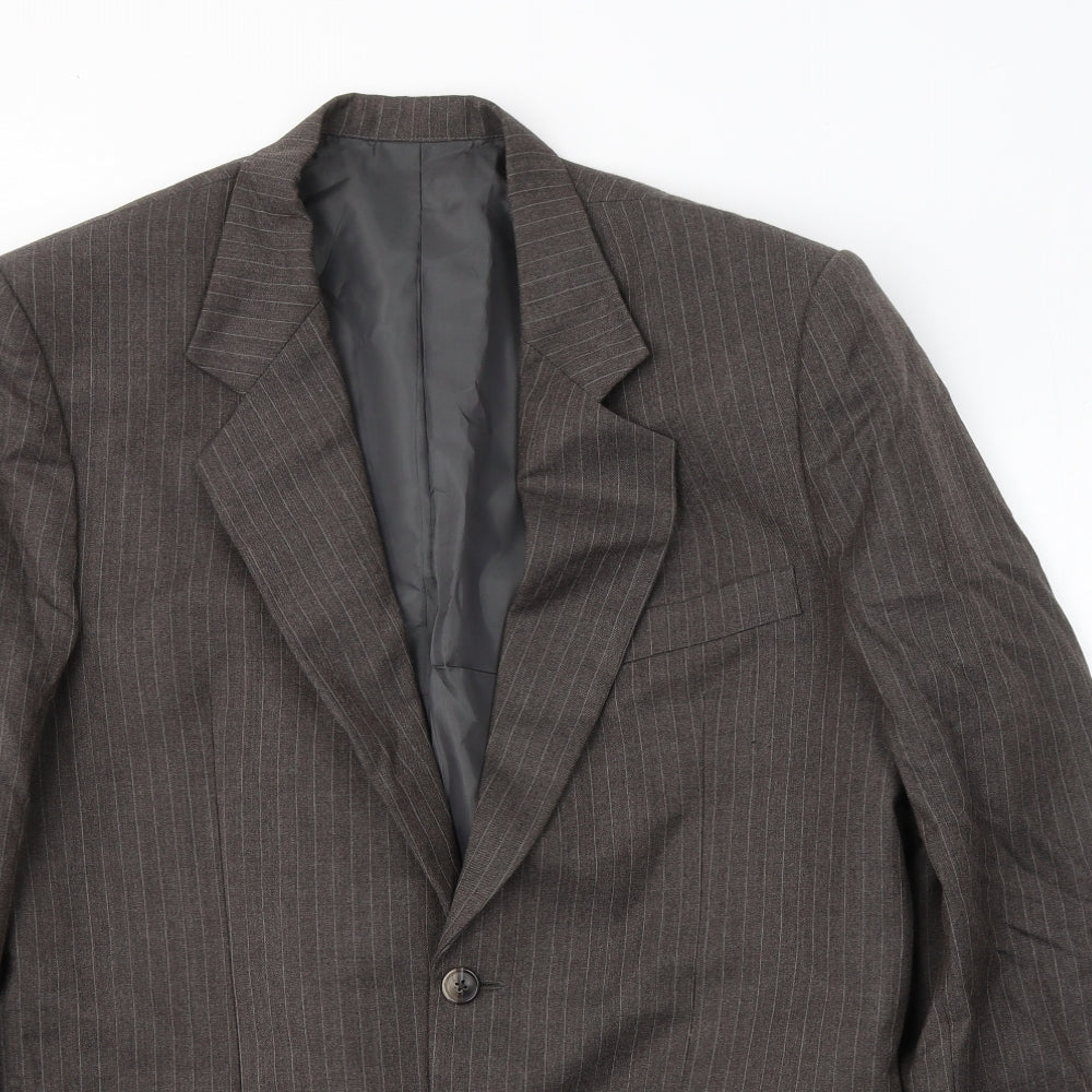 Ming Fashion&Silk Customs Mens Brown  Wool Jacket Suit Jacket Size L